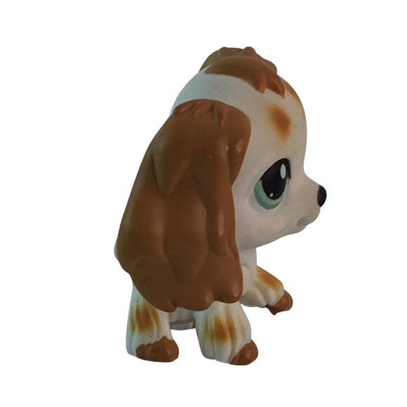 Littlest Pet Shop LPS #344 #252 White Brown Cocker Spaniel Puppy Dogs - Picture 5 of 11
